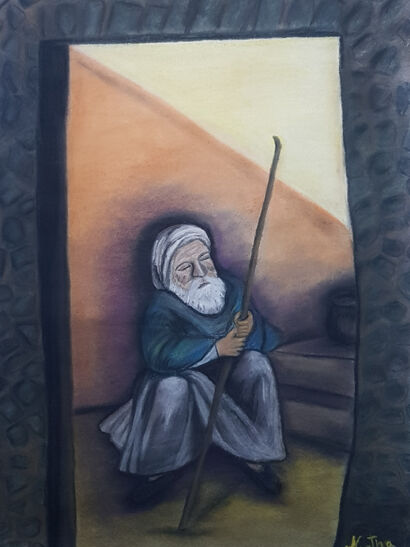 Un padre - a Paint Artwork by Martha Rojas