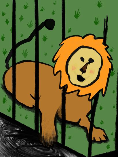 “Orrore come un leone”  - A Digital Graphics and Cartoon Artwork by WLF