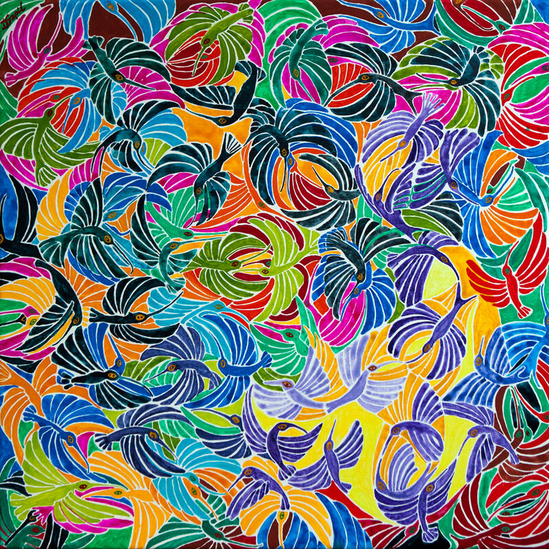 Kolibry / en. Hummingbirds - a Paint by Dorota Szpil
