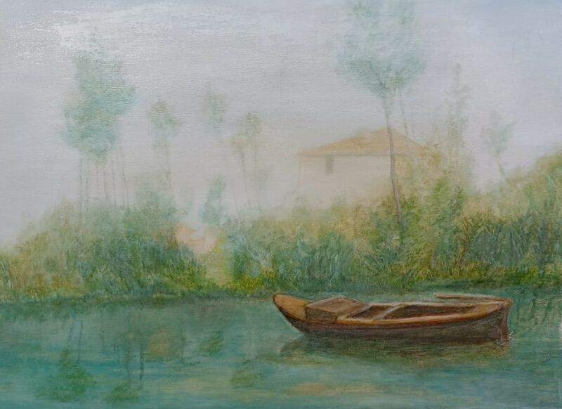 Alba su fiume - a Paint by Uber Leoni