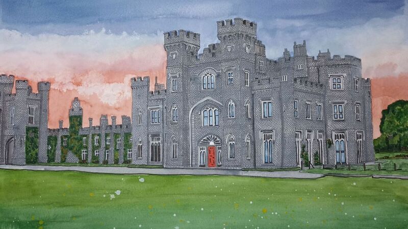 Knockdrin Castle, County Westmeath. - a Paint by Bernice Cooke