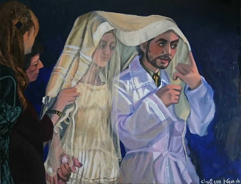A prayer shawl of light - a Paint by Chava Epstein