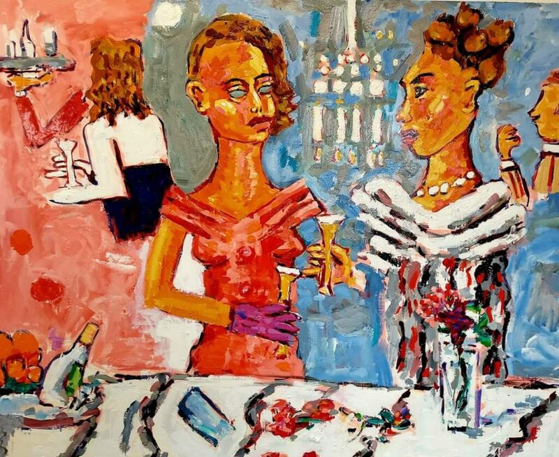 Le bar tabac  - a Paintings by Greg Kessler