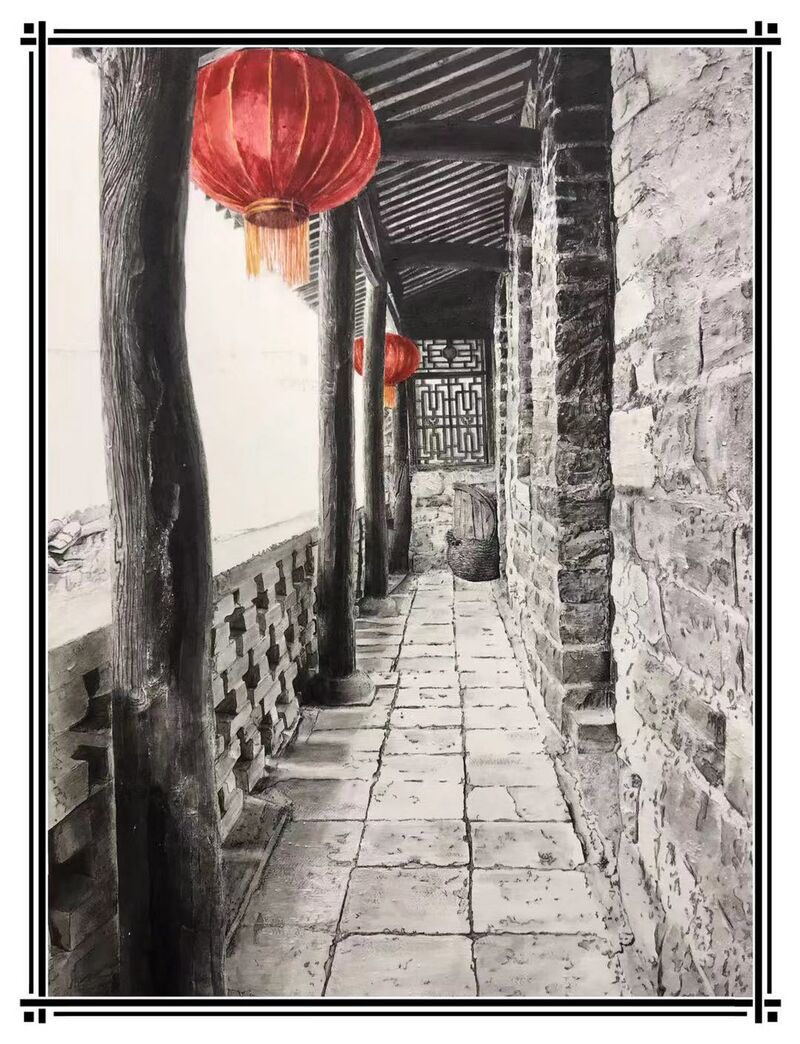 Red lantern - a Paint by Monica han