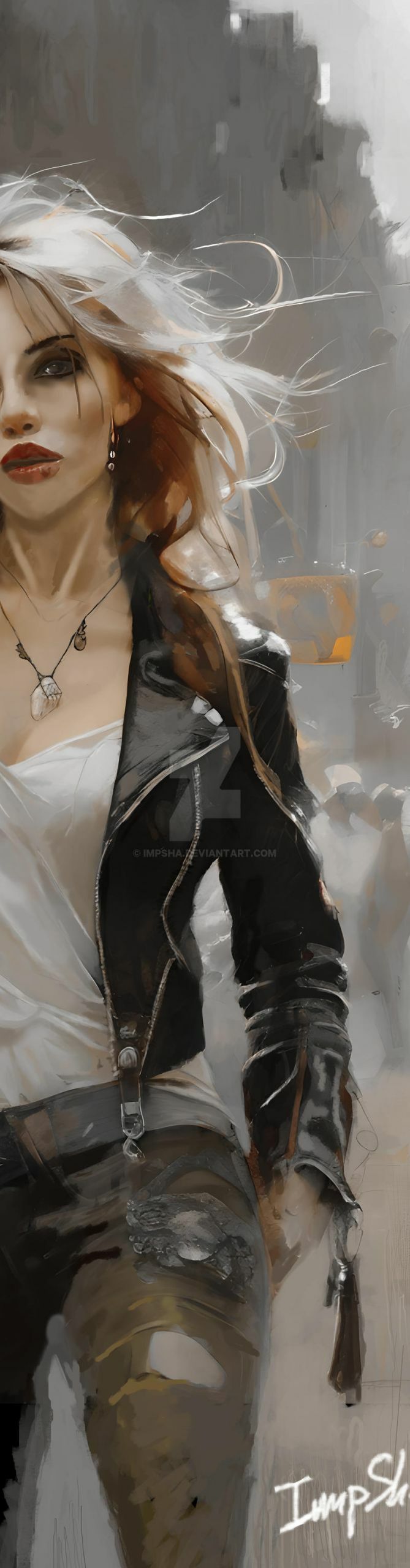 after the rain is sun rising girl - a Digital Art by impsha