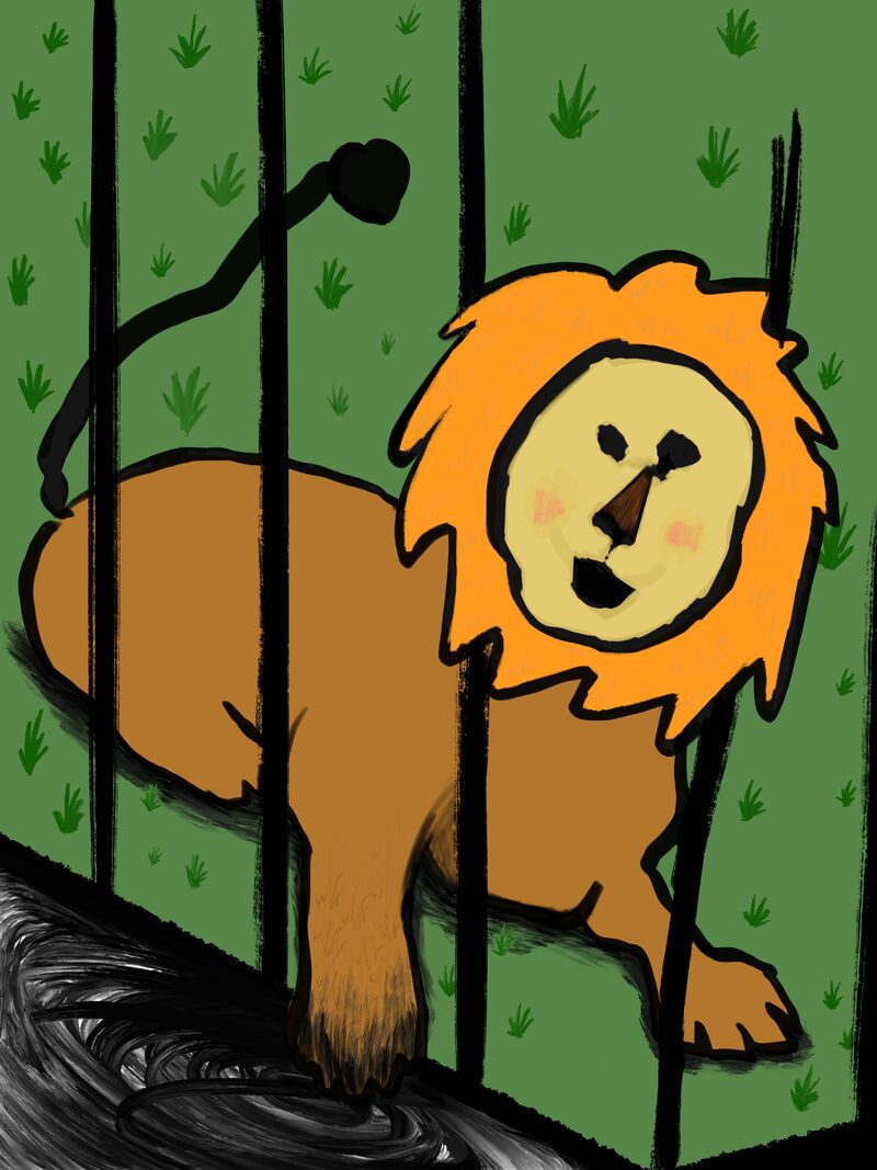 “Orrore come un leone”  - a Digital Graphics and Cartoon by WLF