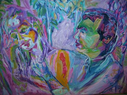 Lovers II- The Silence Between - a Paint Artowrk by Kıymet Dirican
