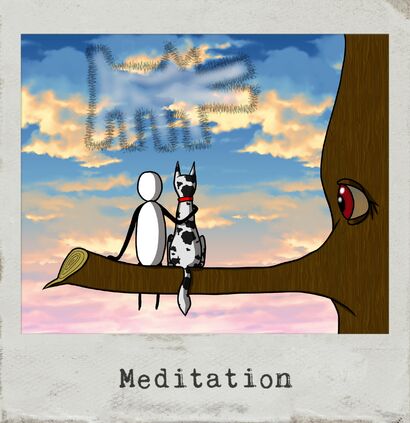 Meditation - a Digital Graphics and Cartoon Artowrk by Michael Kaza