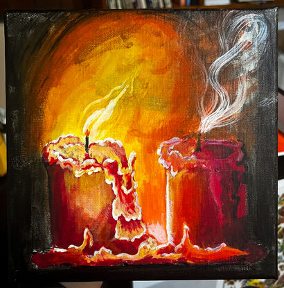Like in life there\'s light and smoke - a Paint Artowrk by Priscilla Espinoza