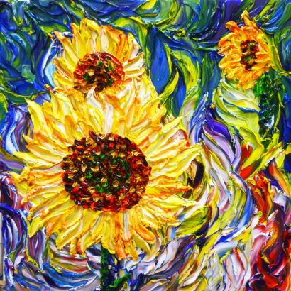 'You Are My Sunshine' Diptych (Lower panel), Collection 'Sunflowers' by Dr. Halyna Vakulenko