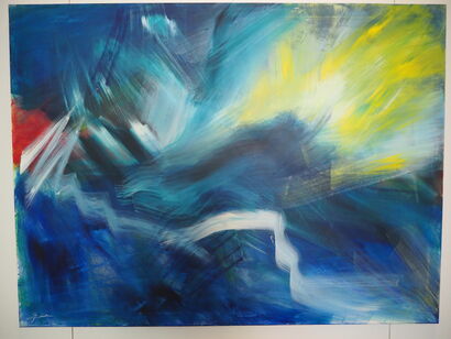 Orage en mer - a Paint Artowrk by Juanita Kirch
