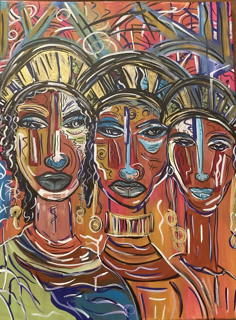 The Trinity - a Paintings by Lu’Chana  Keller-Evans