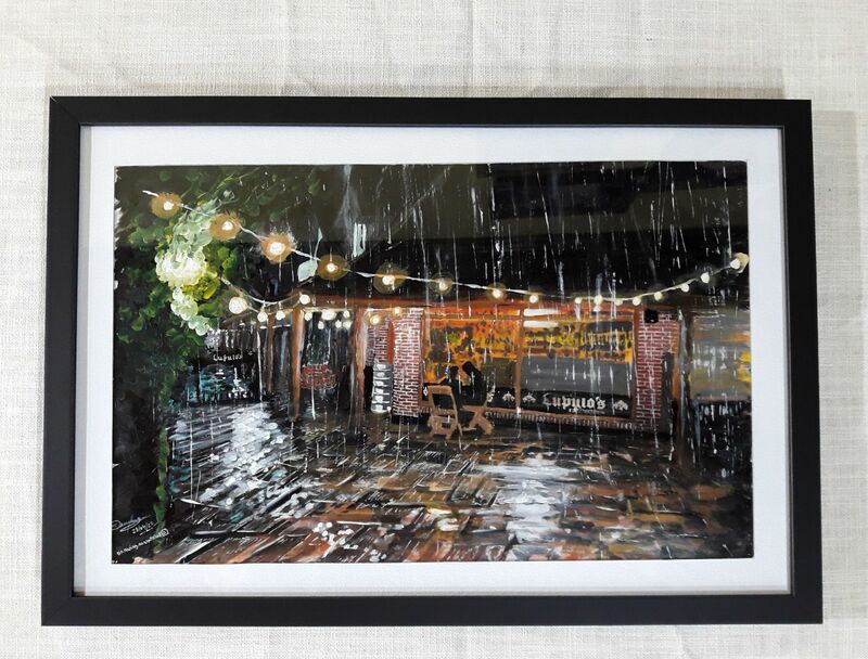Una noche de lluvia calida en Lupulo's (Buenos aires) - a Paint by Diego Rodriguez