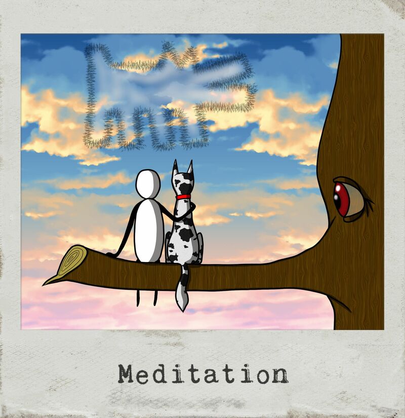 Meditation - a Digital Graphics and Cartoon by Michael Kaza