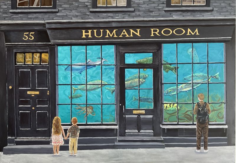 Human room - a Paintings by Angelo Funari