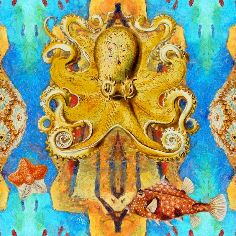 Sea Creatures [Ab Arte #8 - A Tribute to Ernst Haeckel] - a Digital Art by at65