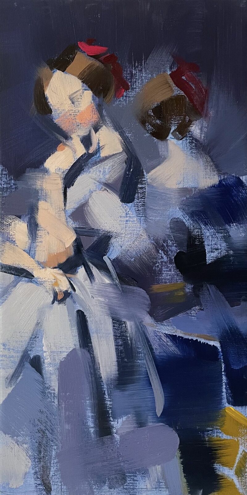Blue reflection, after Ingres - a Paint by Coline Rohart