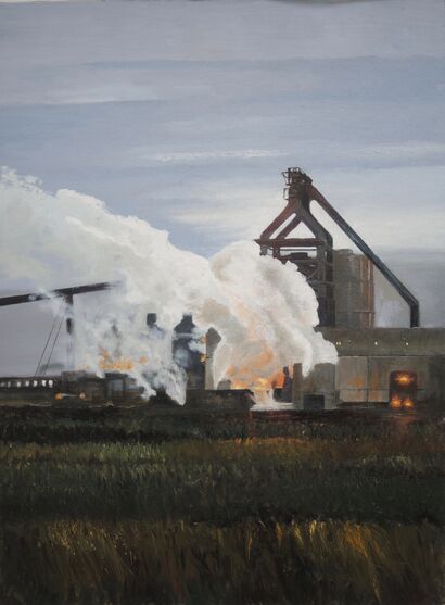 Last Furnace Redcar - A Paint Artwork by Roger McNulty