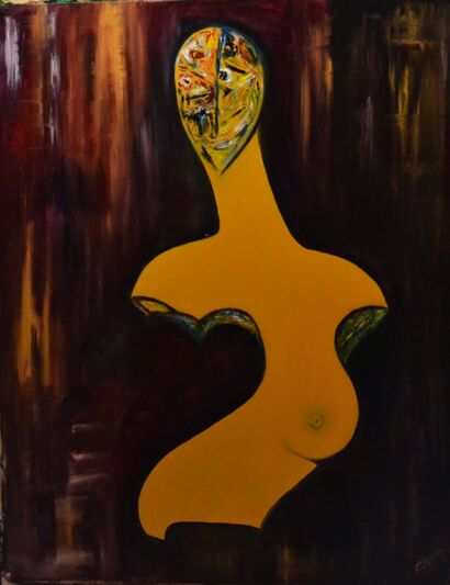 A tua Máscara - A Paint Artwork by Russa