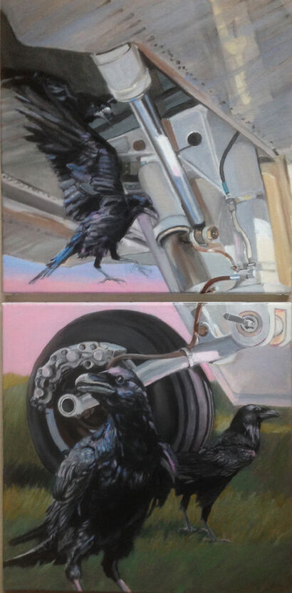 Landing gear - a Paint Artowrk by Dubois Helene