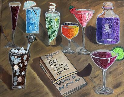 Welcome to our poison bar  - a Paint Artowrk by sara kiani