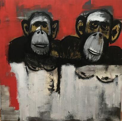 The monkeys - a Paint Artowrk by Vito Signorile