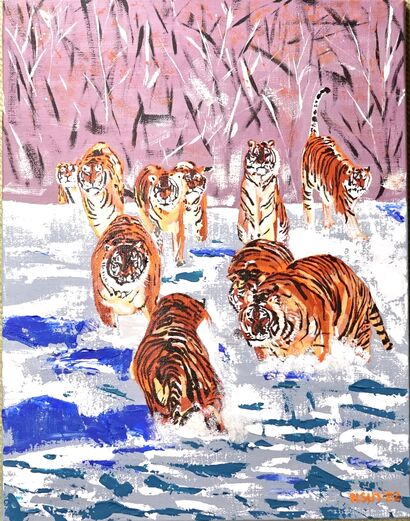 The Ten Tigers - a Paint Artowrk by HsunArt