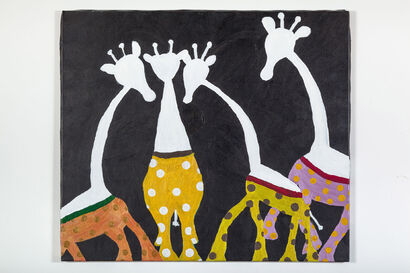 Giraffe a Zampa d'Elefante - A Paint Artwork by Gallo Gabriella