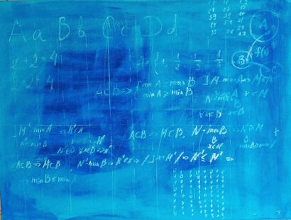 Schoolboard blue - A Paint Artwork by Anastasia Vasilyeva