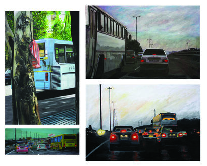 Urban Traffic A Member Of The Family - A Paint Artwork by zahra shahpori