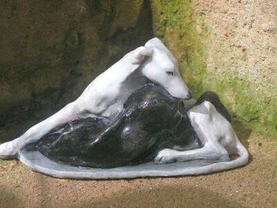 Greyhound Lovers - a Sculpture & Installation by Ron Hevener