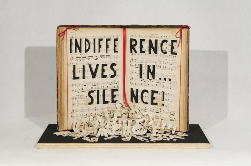 INDIFFERENCE LIVES IN ... SILENCE! - a Sculpture & Installation by Dado Schapira