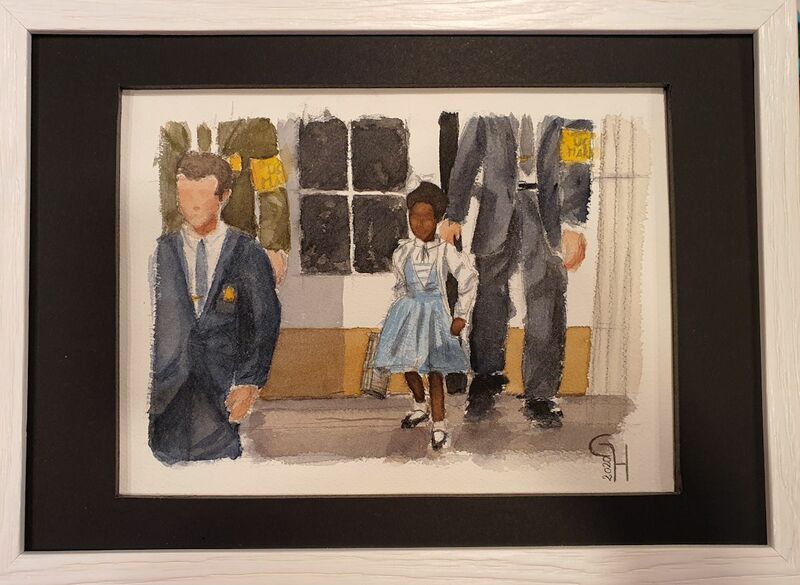 Ruby Bridges's Fight (1 of 2 of the Ruby Bridges's collection) - a Paint by Gabriella Hellrigl