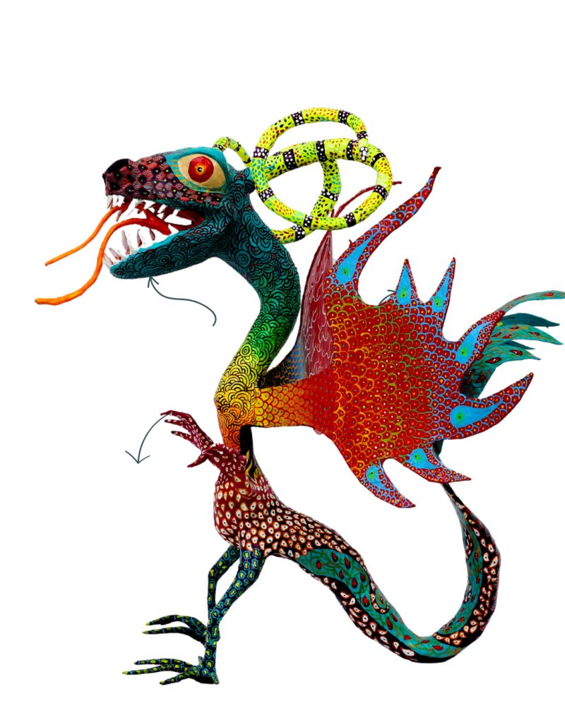 Alebrije Arlequin  - a Sculpture & Installation by Ana Quiroz