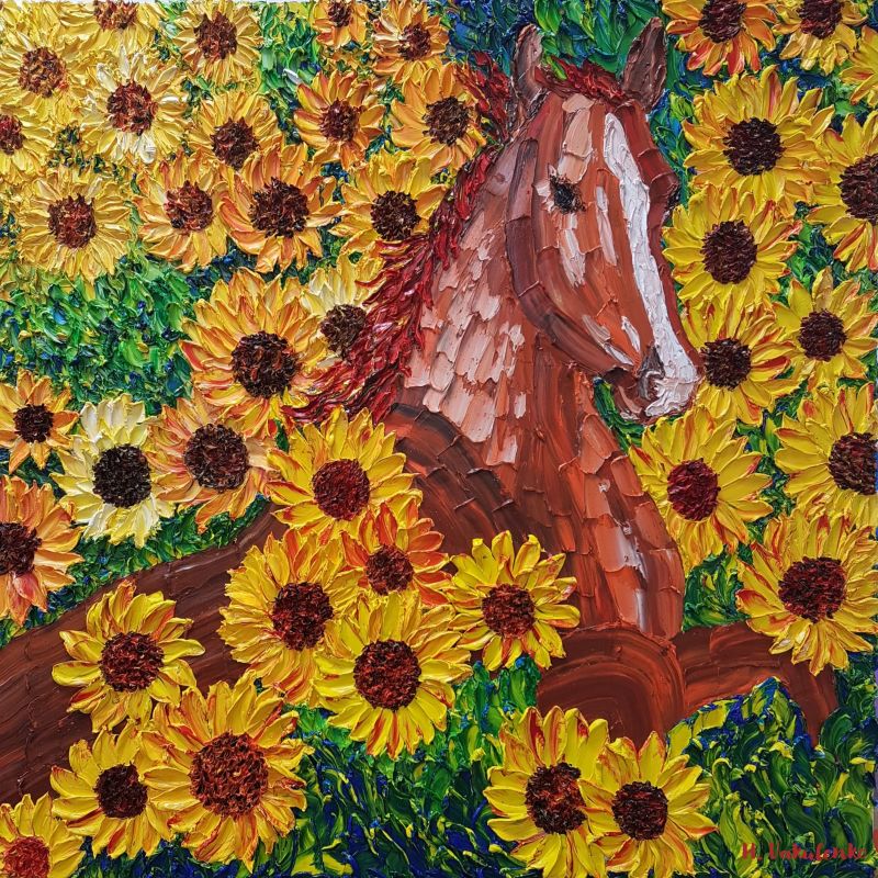 'My Soul' Collection 'Sunflowers' - a Paintings by Dr. Halyna Vakulenko