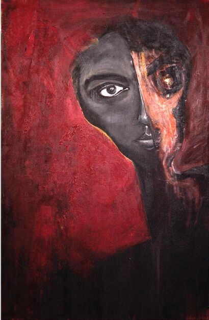 I deny the pain - A Paint Artwork by Maryam  Amirfarshinejad