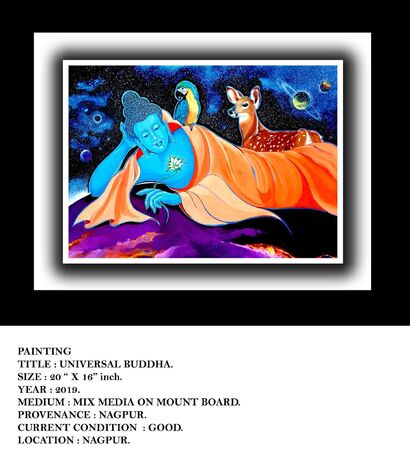 UNIVERSAL BUDDHA - A Paint Artwork by atish tamgadge