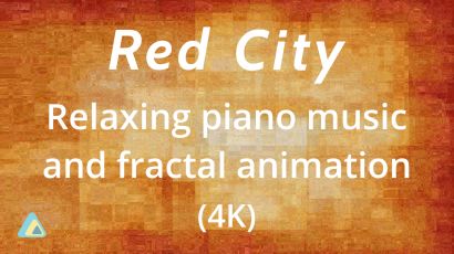 Red City - relaxing piano music and fractal animation (4K) - a Digital Graphics and Cartoon Artwork by Graeme Boore