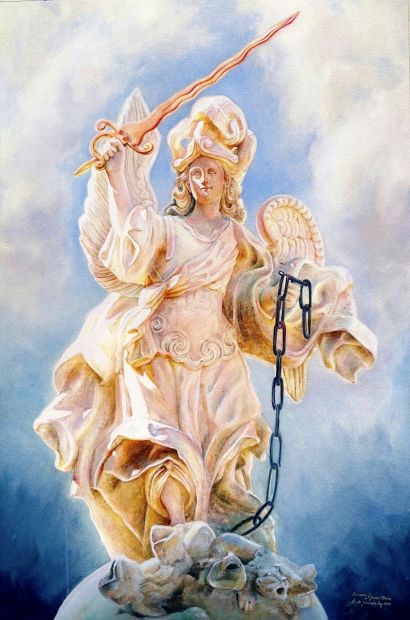 San Miguel - A Paintings Artwork by Carmen Judith Montaño Valencia 