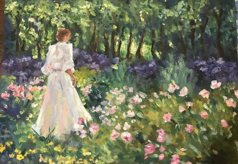 picking the flowers - a Paint by Sofiia  Ivanova