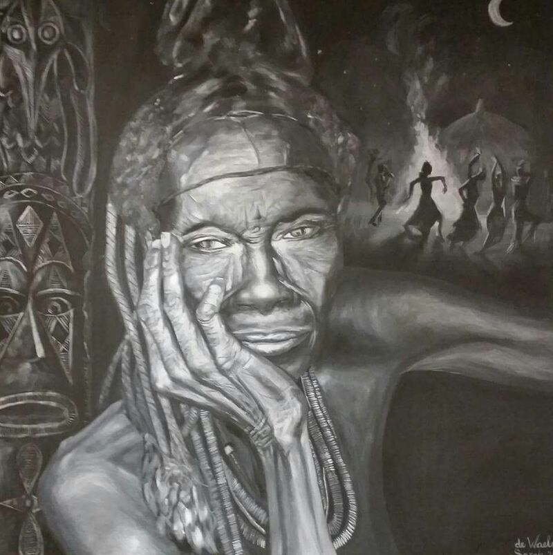 Il vecchio aborigeno - a Paint by Sarah de Waele