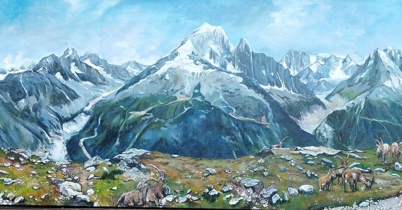 Montée au lac blanc - a Paintings by Marie-Lou Nivière