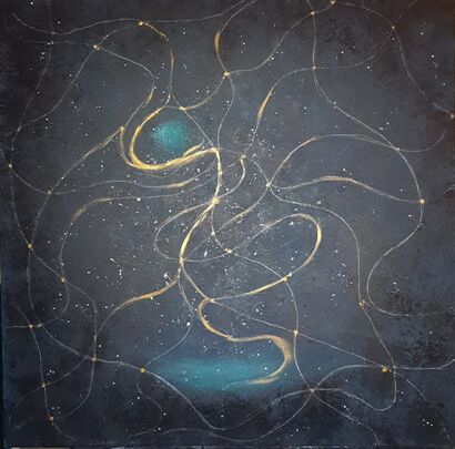 Sleepy Golden Storm  - A Paint Artwork by Sveva  Altea 