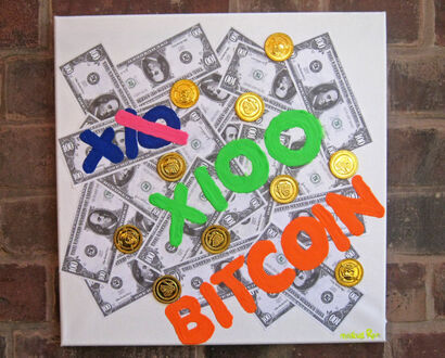 Marcus and Ron with Money-Bitcoin - A Art Design Artwork by marcus clarke