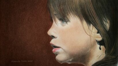 Bambina con viso bagnato - a Paint Artowrk by MANUELA DORE