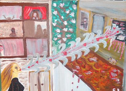 Mother desperation - a Paint Artowrk by Sabah Lynda 