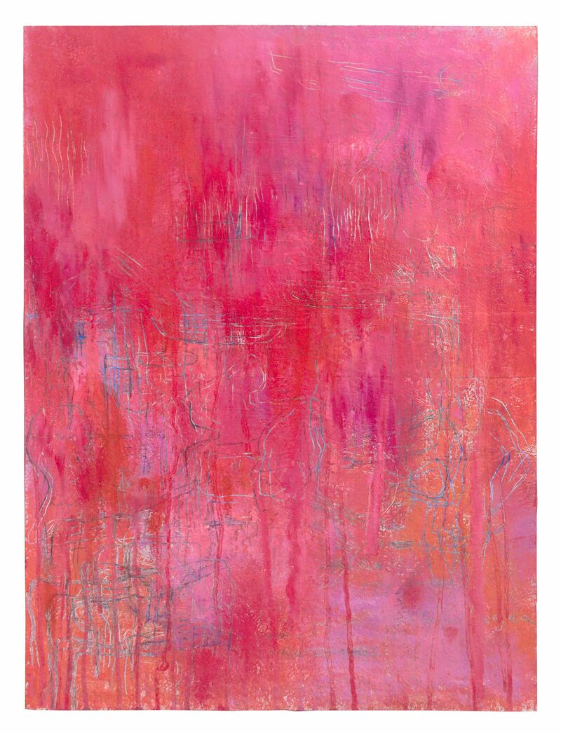 2020, pioggia rossa, cadendo - a Paint by Wang Muguijie