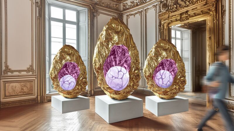 Light Code Embryos - a Sculpture & Installation by Natali Arefieva 