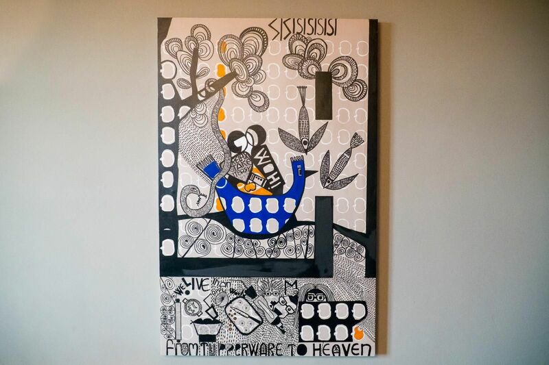 From Tupperware to Heaven - a Paint by Antonietta Ottanelli