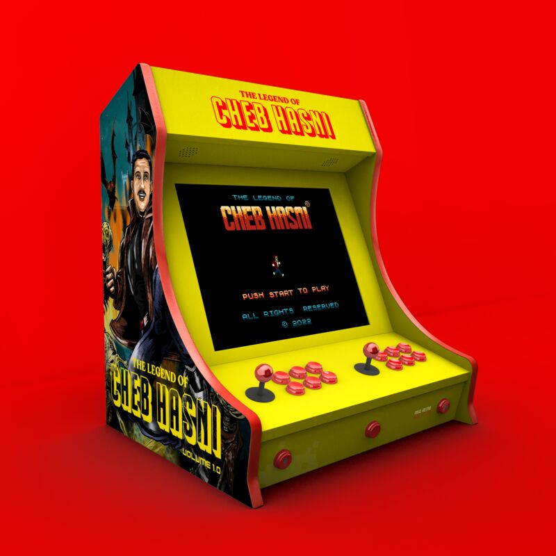 The Legend of Cheb Hasni - Arcade Cabinet - a Sculpture & Installation by Amine  Habti